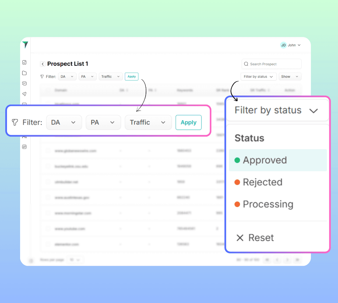 Filter down to your best prospects. Without a spreadsheet.